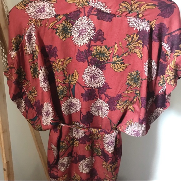 Autumn Kimono Sleeve Dress in Rust - Picture 7 of 7